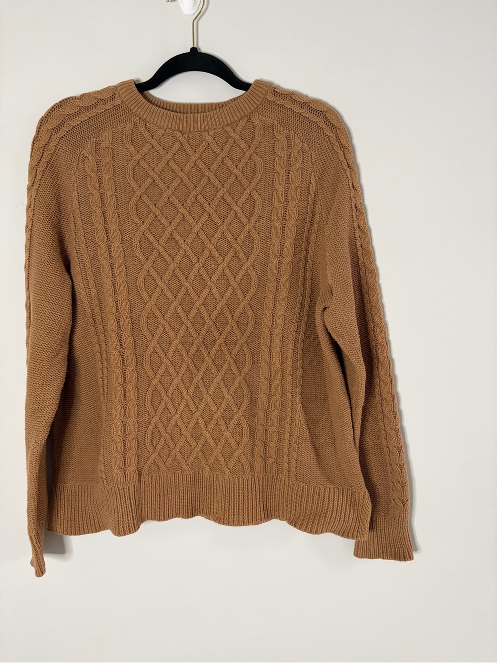 Old Navy Cable Knit Crew Sweater - Camel Brown